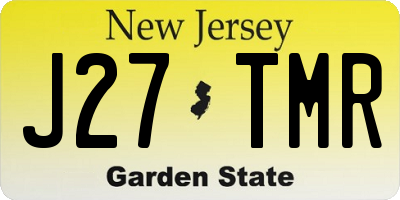 NJ license plate J27TMR