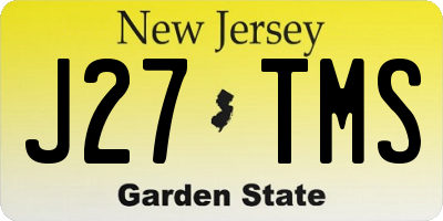 NJ license plate J27TMS