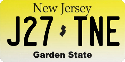 NJ license plate J27TNE