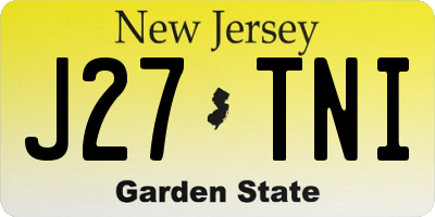 NJ license plate J27TNI