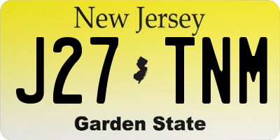 NJ license plate J27TNM