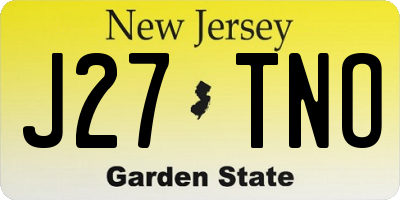 NJ license plate J27TNO