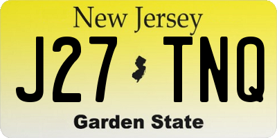 NJ license plate J27TNQ
