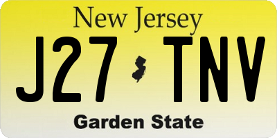 NJ license plate J27TNV