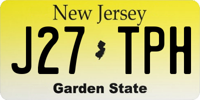 NJ license plate J27TPH