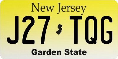 NJ license plate J27TQG