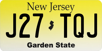 NJ license plate J27TQJ