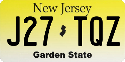NJ license plate J27TQZ