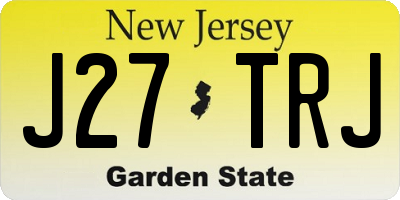 NJ license plate J27TRJ