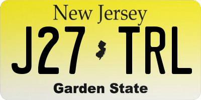 NJ license plate J27TRL