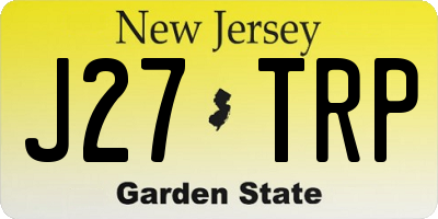 NJ license plate J27TRP