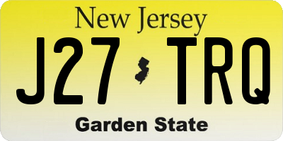NJ license plate J27TRQ