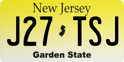 NJ license plate J27TSJ