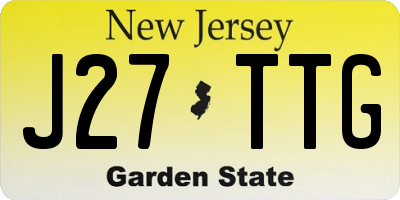 NJ license plate J27TTG