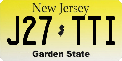 NJ license plate J27TTI