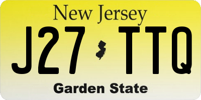 NJ license plate J27TTQ