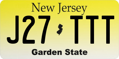 NJ license plate J27TTT