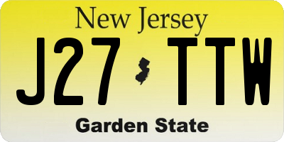 NJ license plate J27TTW