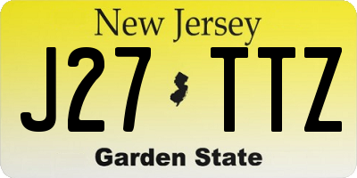 NJ license plate J27TTZ