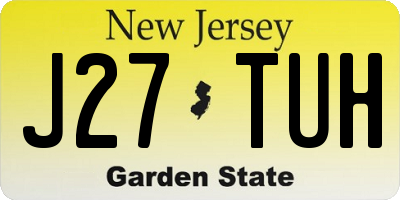 NJ license plate J27TUH