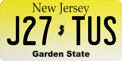 NJ license plate J27TUS