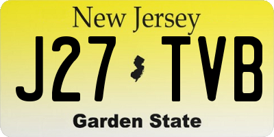 NJ license plate J27TVB