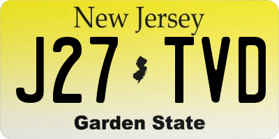 NJ license plate J27TVD