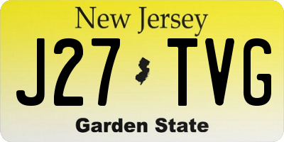 NJ license plate J27TVG