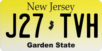 NJ license plate J27TVH