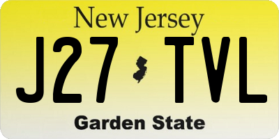 NJ license plate J27TVL