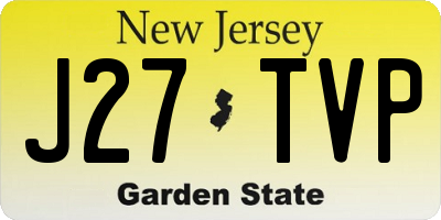 NJ license plate J27TVP