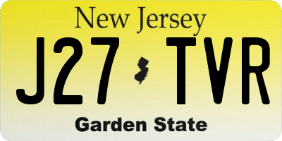 NJ license plate J27TVR