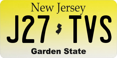 NJ license plate J27TVS