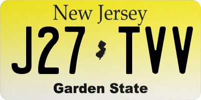 NJ license plate J27TVV