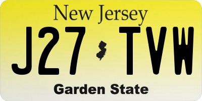 NJ license plate J27TVW