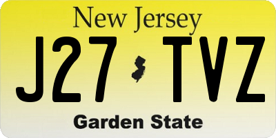 NJ license plate J27TVZ
