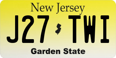 NJ license plate J27TWI