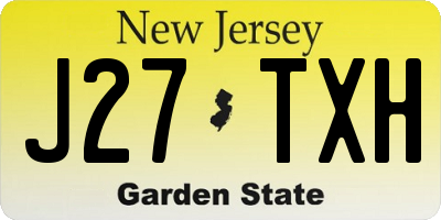 NJ license plate J27TXH