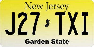 NJ license plate J27TXI