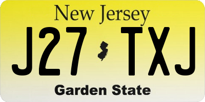 NJ license plate J27TXJ
