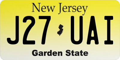 NJ license plate J27UAI