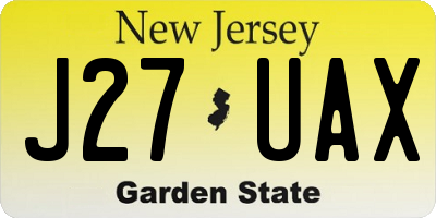 NJ license plate J27UAX