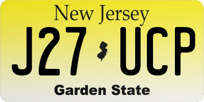 NJ license plate J27UCP
