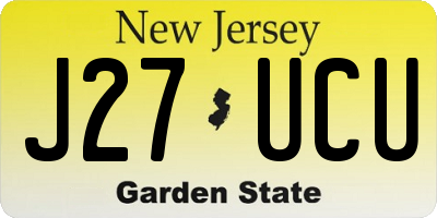 NJ license plate J27UCU