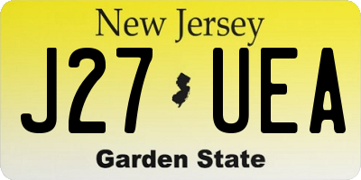 NJ license plate J27UEA