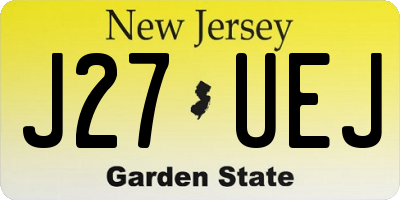 NJ license plate J27UEJ