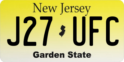 NJ license plate J27UFC