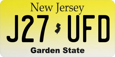 NJ license plate J27UFD