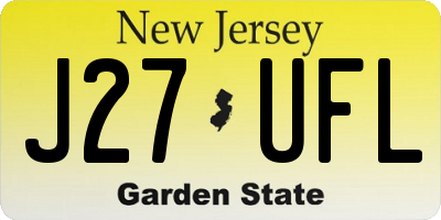 NJ license plate J27UFL