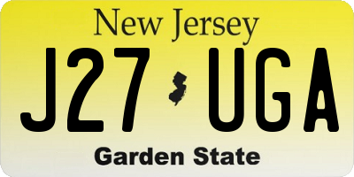 NJ license plate J27UGA